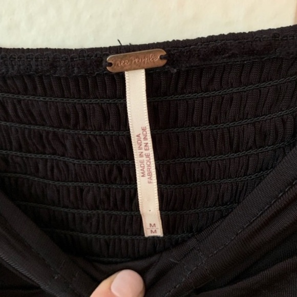 SOLD FREE PEOPLE Vacation Vibes Black Top Medium - Picture 7 of 7